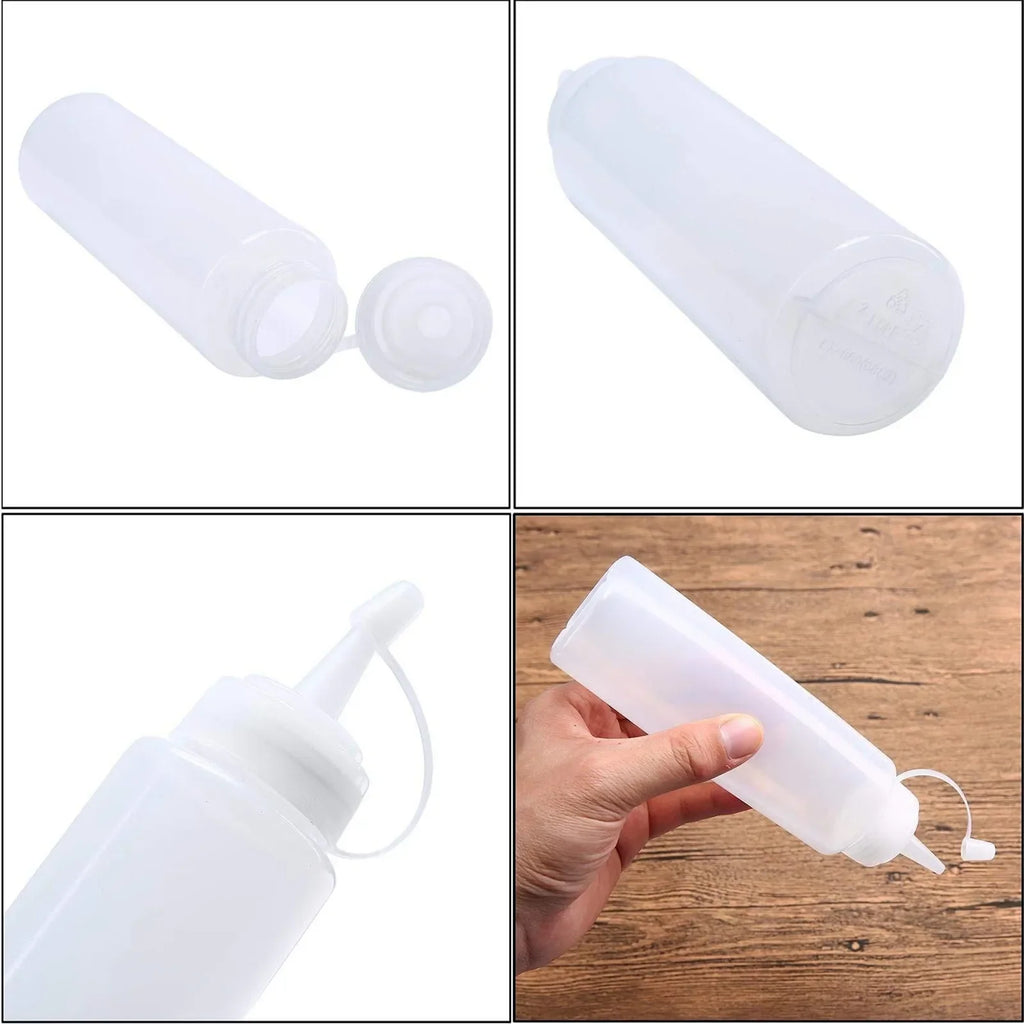 6-Pack Condiment Squeeze Bottles 240ml | Sauce & Oil Dispensers