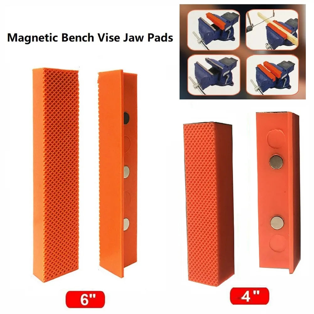 Magnetic Rubber Vise Jaw Pads 4/5/6 Inch – Bench Vice Protectors