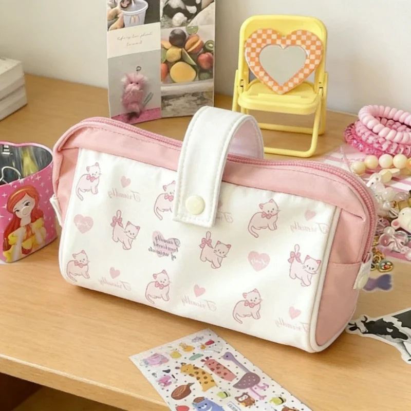 Japanese Dog Pencil Bag – Large Capacity Stationery Pouch
