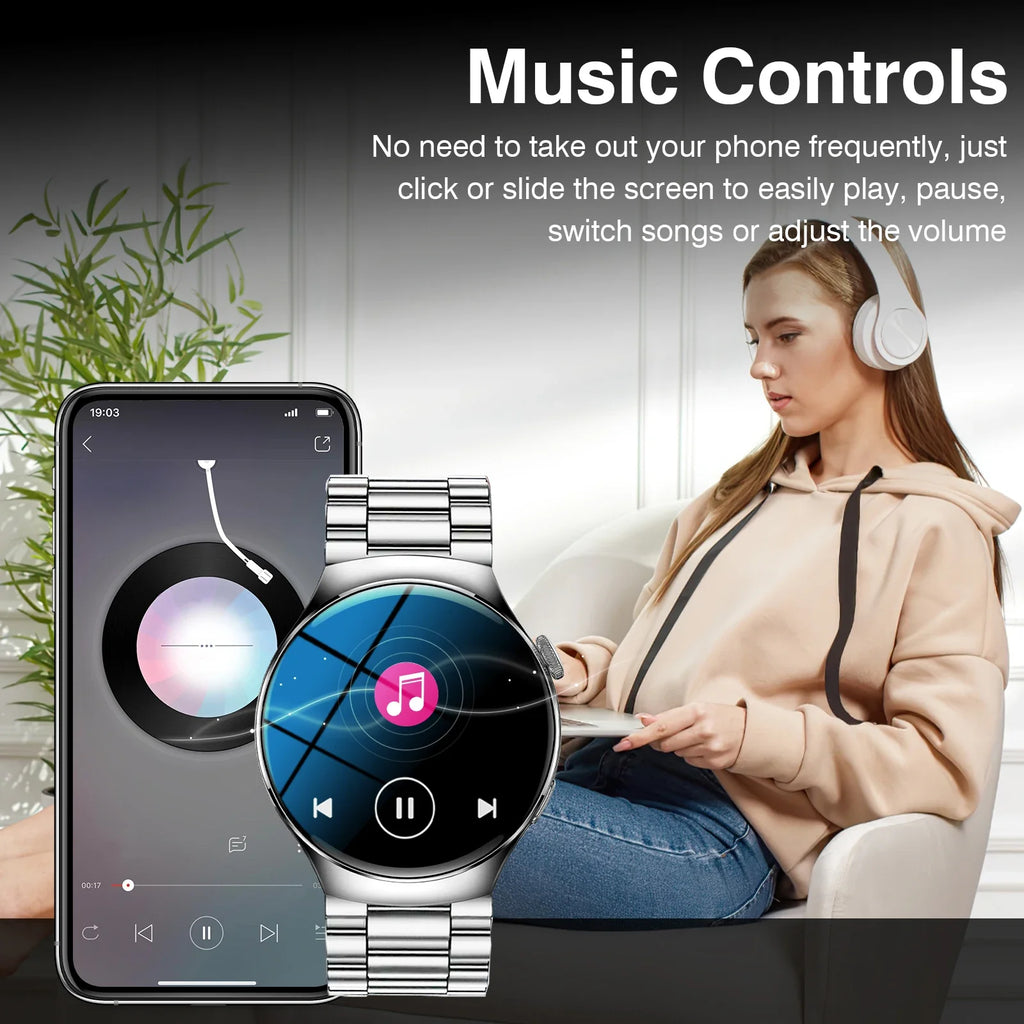 LOMAXFR Smart Watch with Replacement Band & Bluetooth 5.0