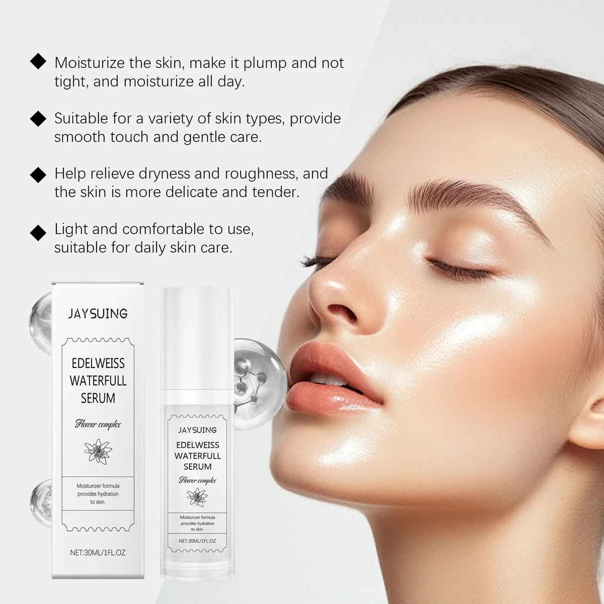 Jaysuing Collagen Cream & Hyaluronic Acid Essence | Deep Moisture