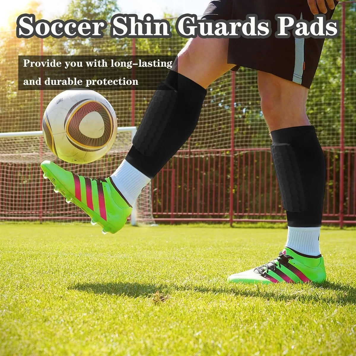Soccer Shin Guards Calf Compression Sleeve | Youth & Adult