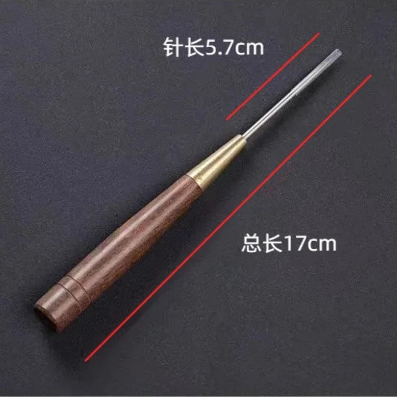 Sandalwood Single Handle Pointed Tea Needle Knife Long Taper Pu'er DIY