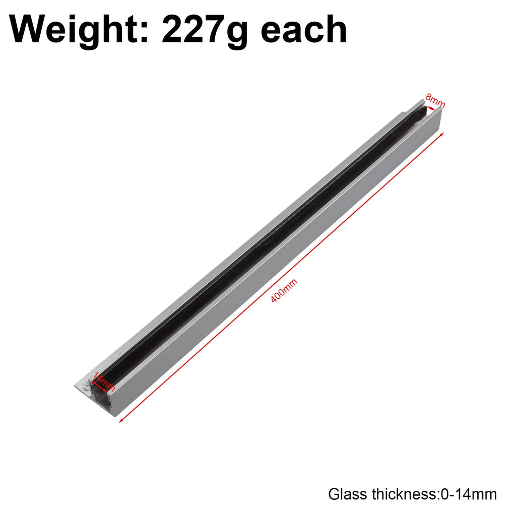 Glass Sliding Door Floor Guide Rail – Zinc Alloy, Quiet, 40cm