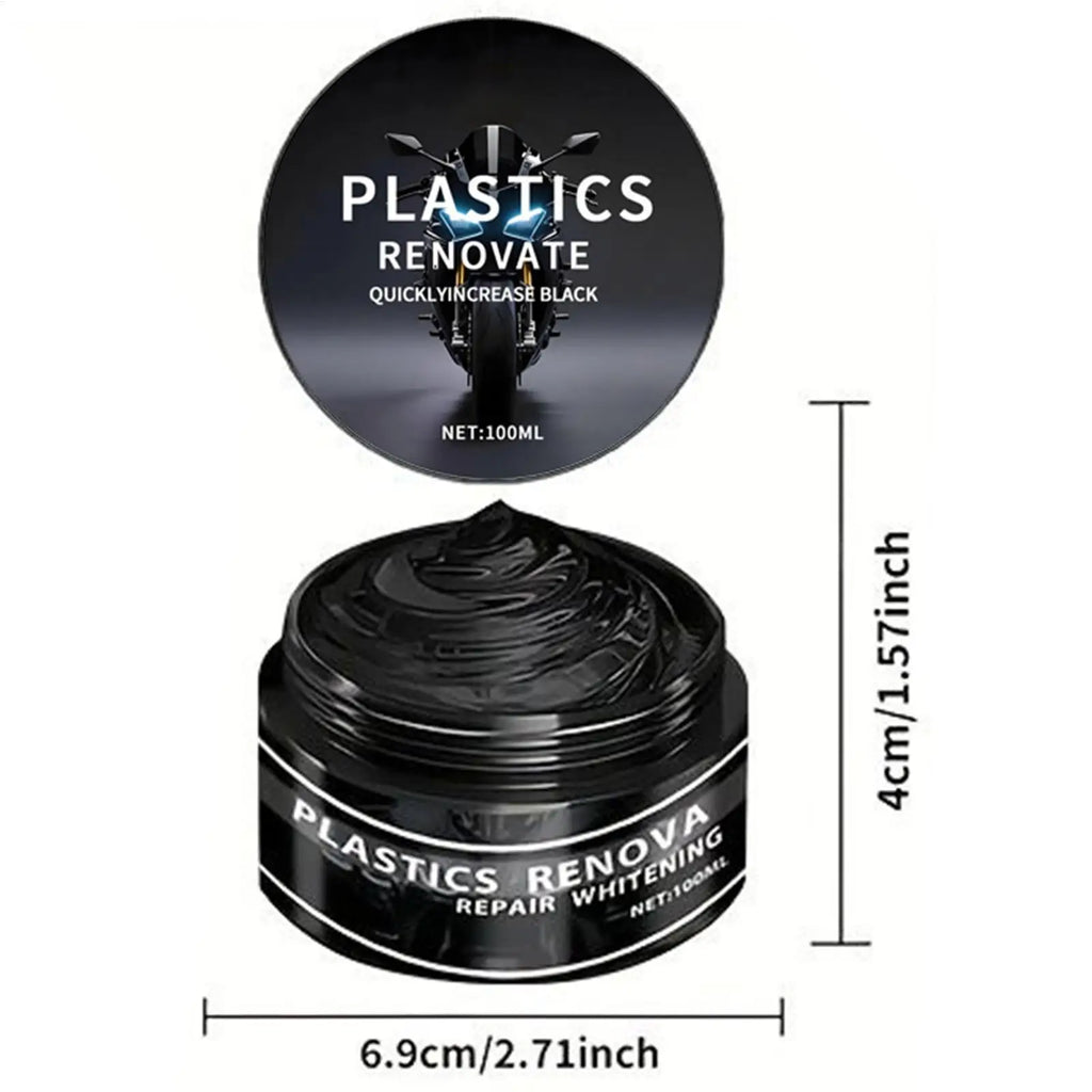 Black Trim Restorer Wax 100ml – Car & Motorcycle Plastic & Rubber