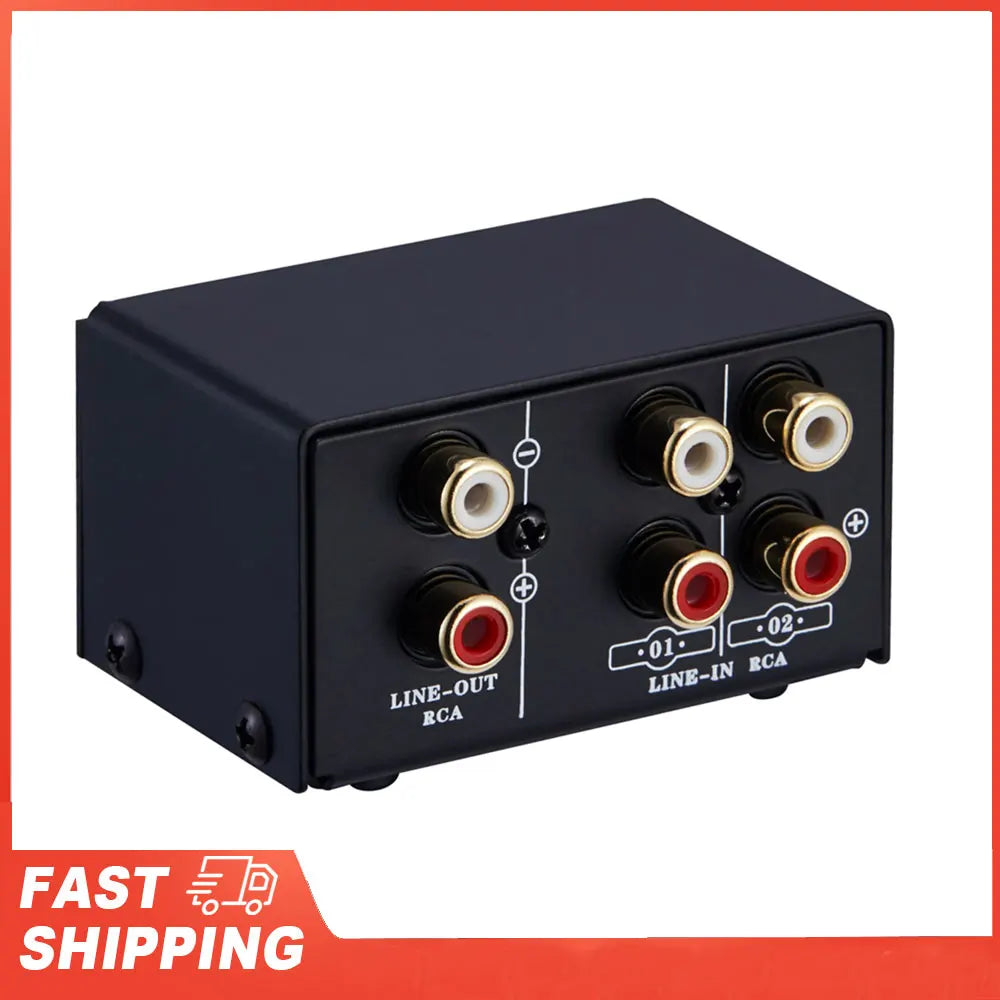 LYNEPAUAIO Audio Switcher 2 in1 Out 1 in2 B Switch Stereo Splitter