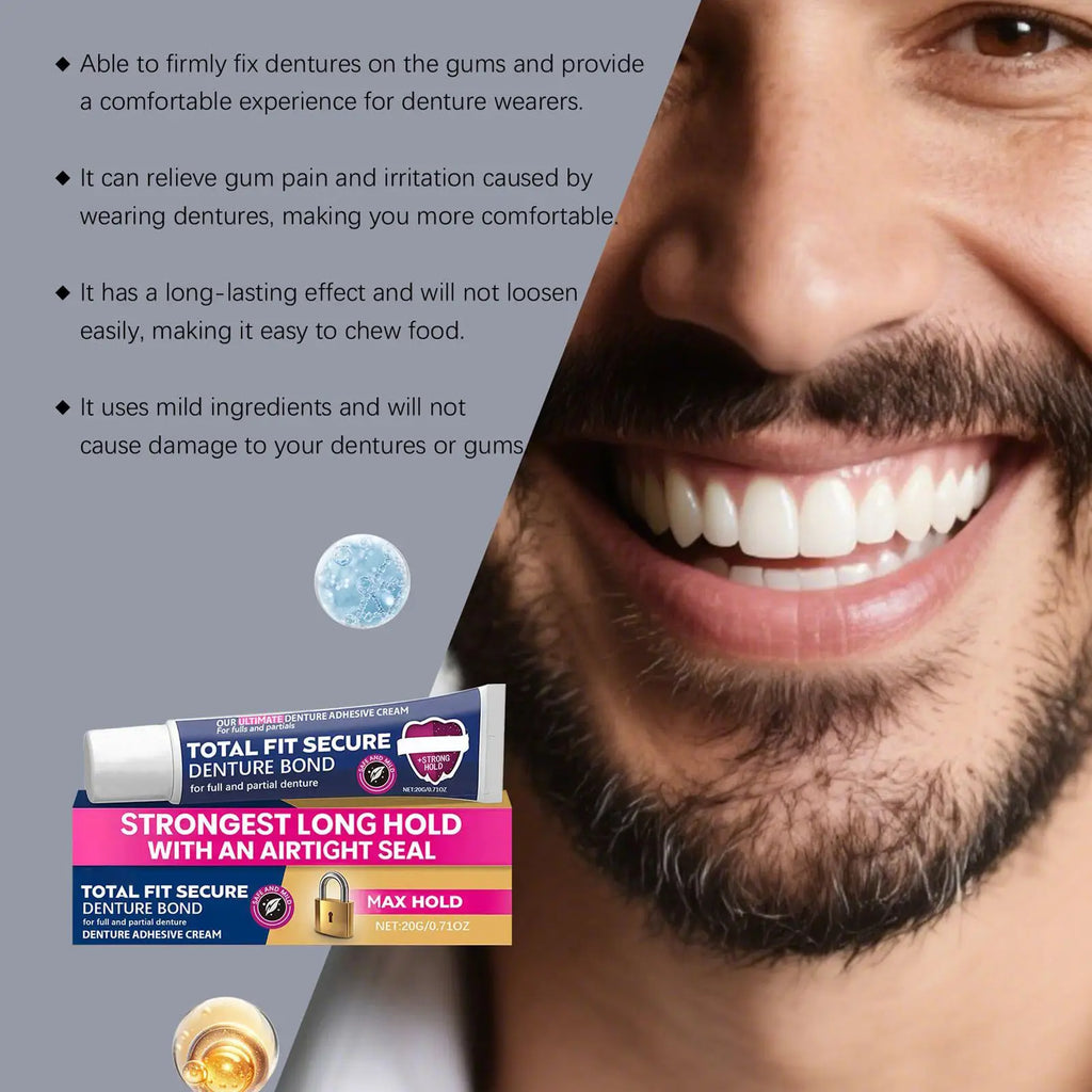 Denture Adhesive Cream – Long-Hold Secure Fit for Partials