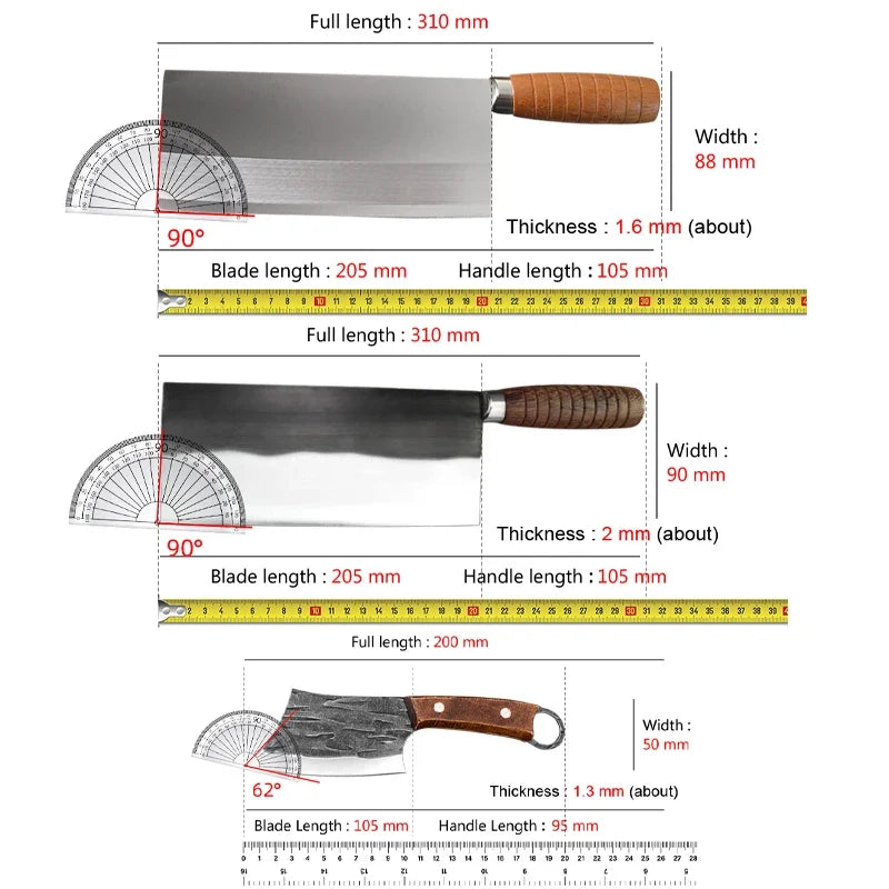 InLeung Hand Forged Chinese Cleaver – Sharp Chef Knife