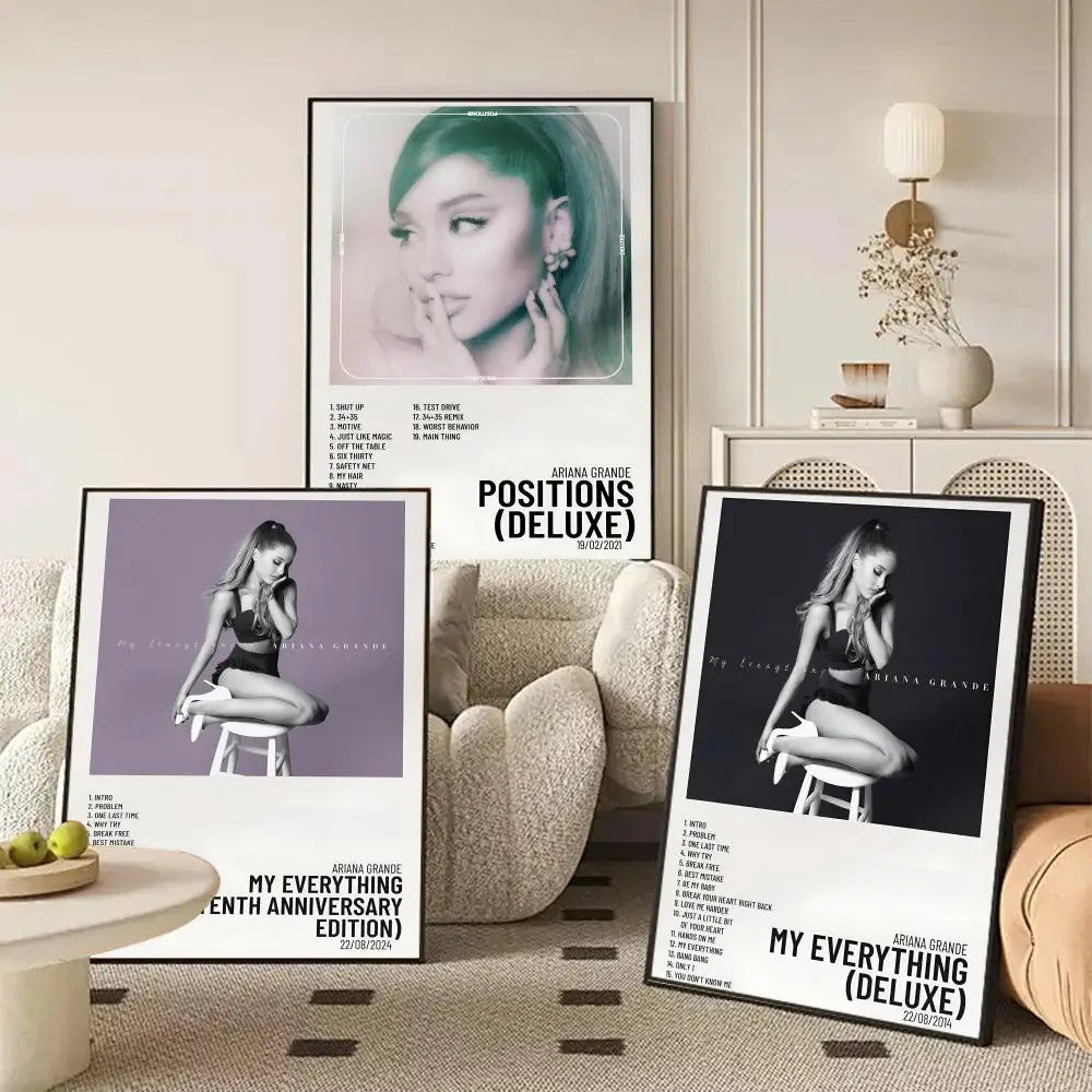 Ariana Grande Album Cover Canvas Poster | Music Wall Art