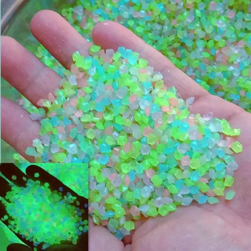 1000pcs Glow in the Dark Pebbles – Garden Path & Aquarium Decor
