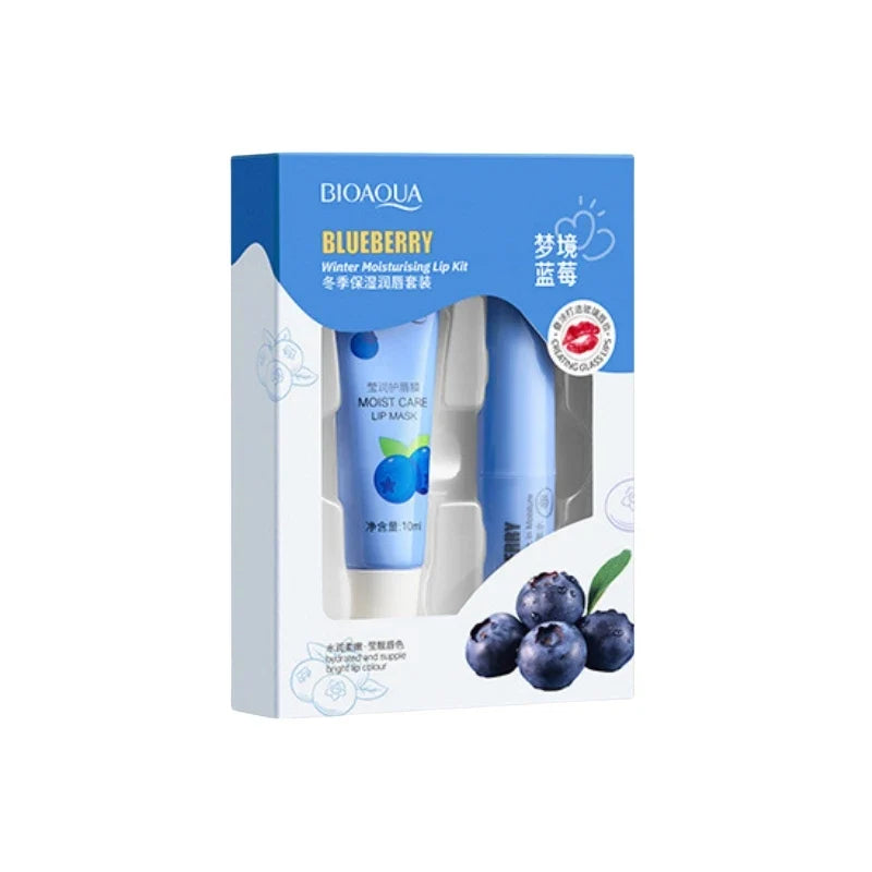 Blueberry Lip Balm & Mask Set – Vitamin E, Hypoallergenic