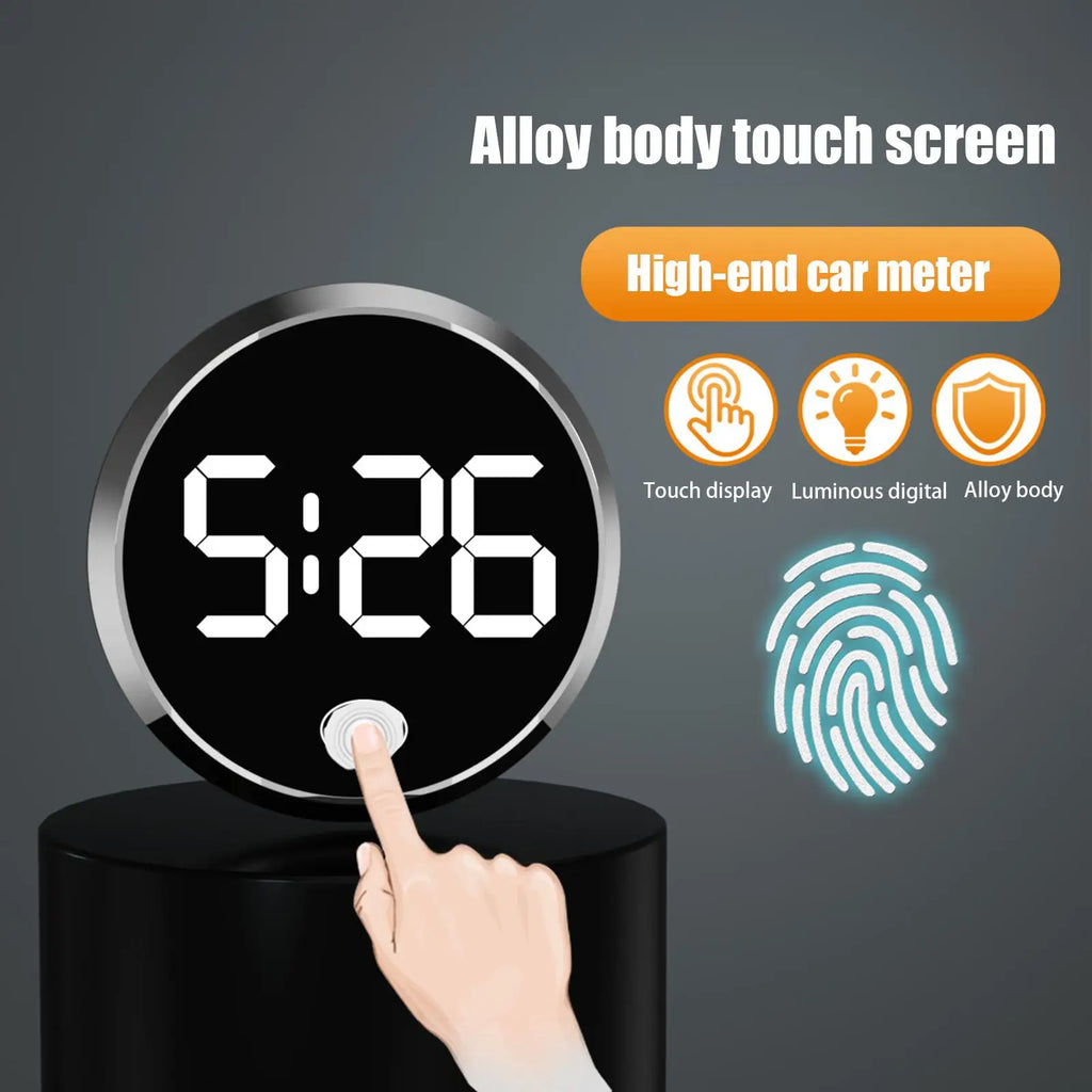 Car Clock Mini Digital Touch-control Light Watch LED Display Vehicle
