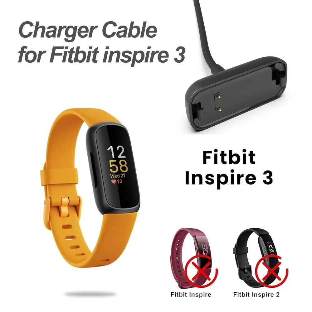 Fitbit Inspire 3 USB Charger Replacement Cable 3.3ft/1m