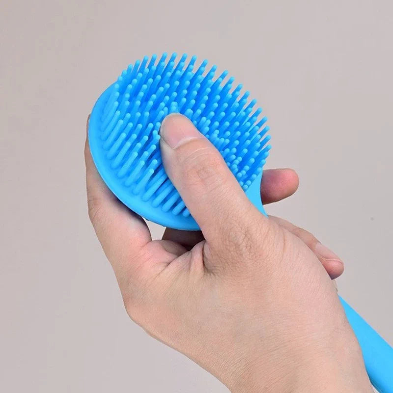 Silicone Back Scrubber – Long Handle Shower Exfoliating Brush
