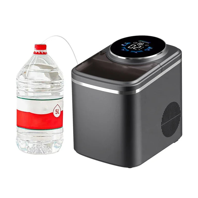 Compact Ice Maker 16KG/24H | Self-Priming Countertop Machine