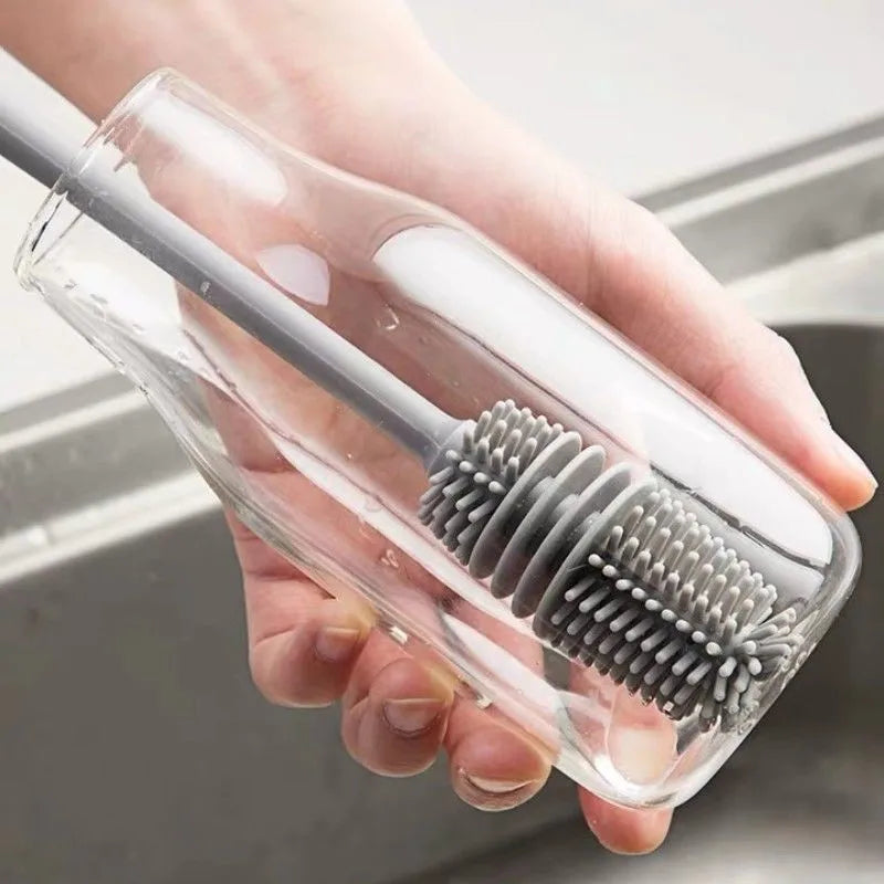 Long Handle Silicone Cup Cleaning Brush – No Dead Corners