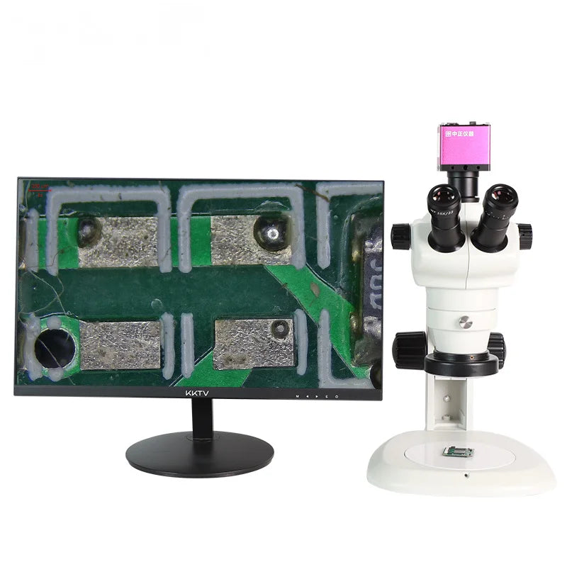 HD Trinocular Stereo Microscope with CCD Industrial Camera