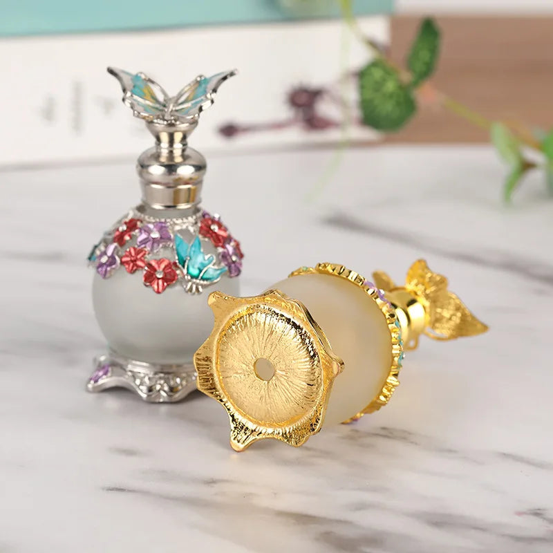 YU FENG Beautiful Butterfly Glass Perfume Bottles Bundle
