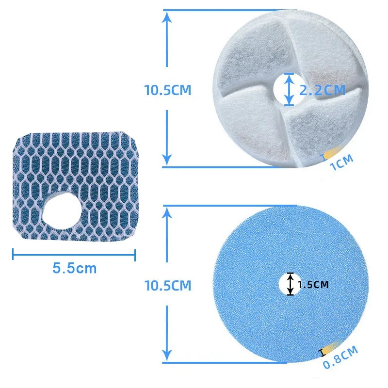 KEMORELA Cat Fountain Carbon Replacement Filters – 4/12 Pack