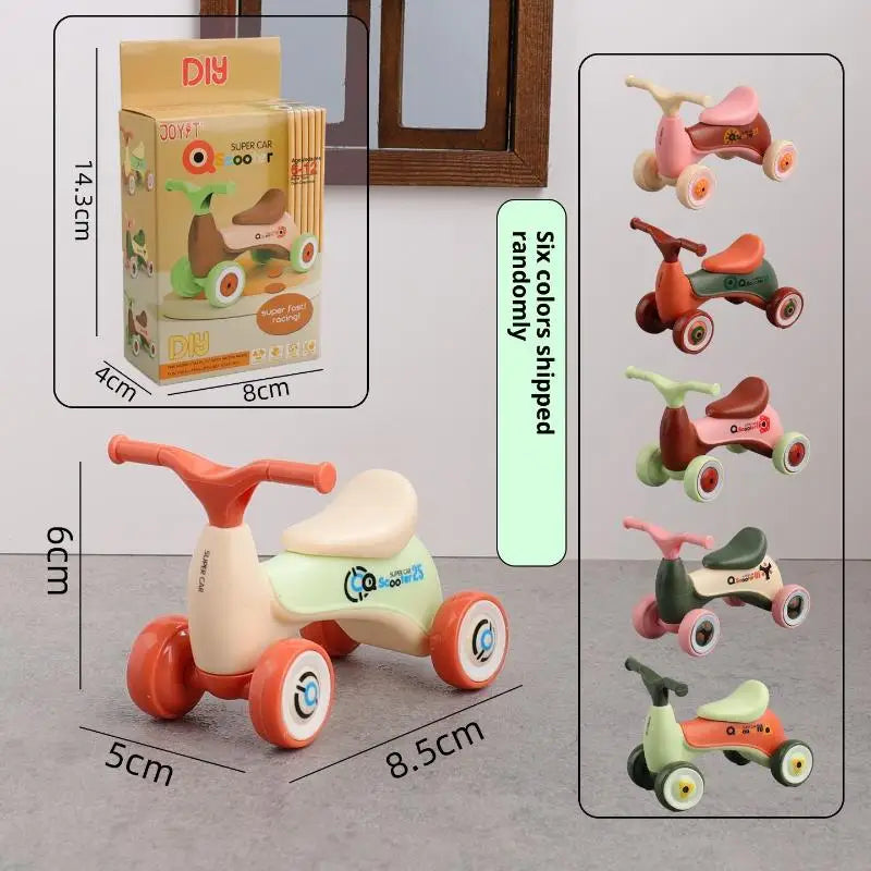 Dollhouse Miniature Scooter Model – Assembly Toy for Kids