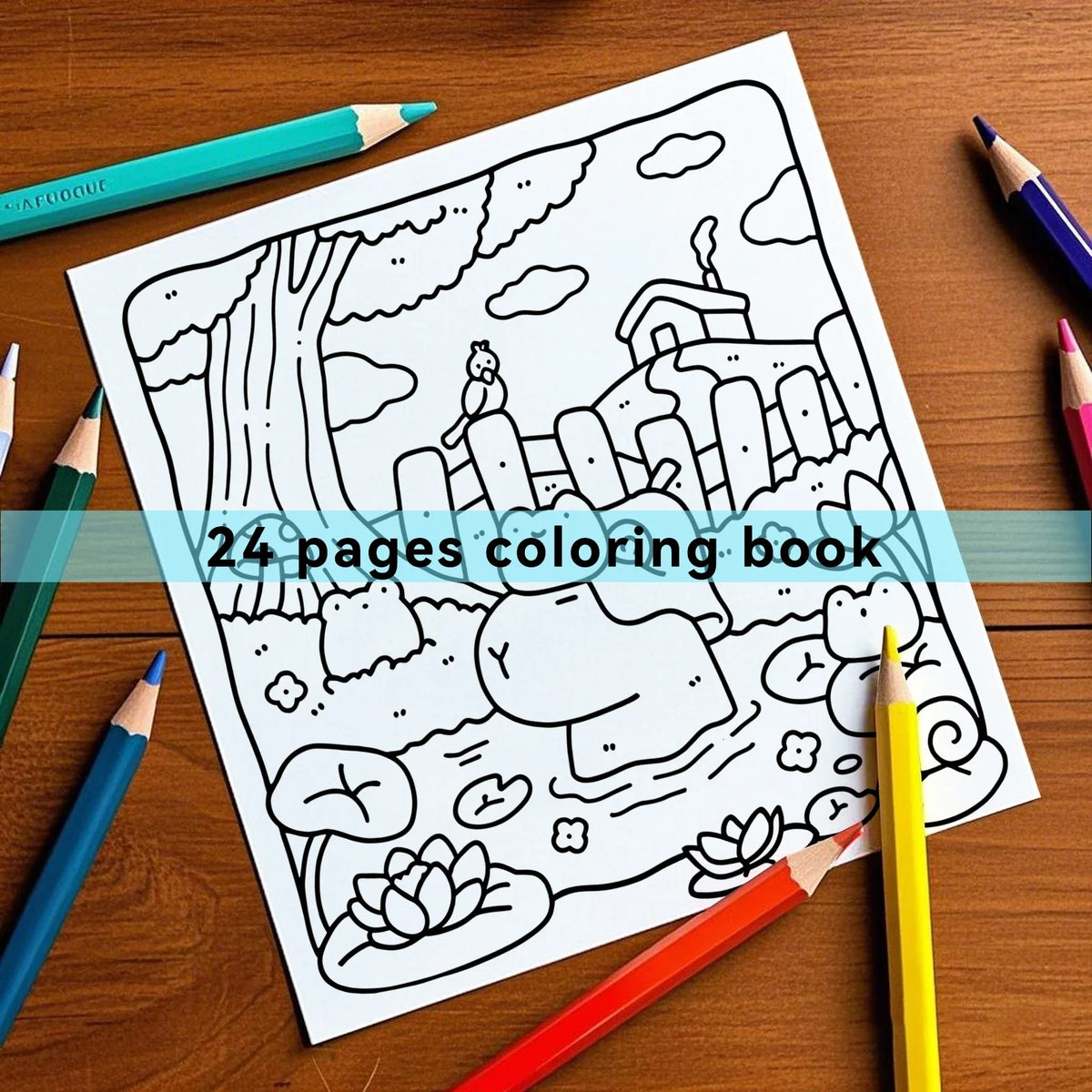 Cozy Corner Cute Coloring Book Adults Kids Stress Relief Art Supplies