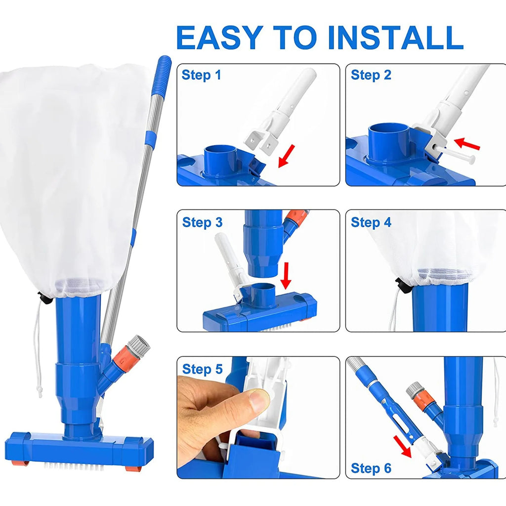 Handheld Pool Vacuum with Telescopic Pole | Pools, Spas & Hot Tubs