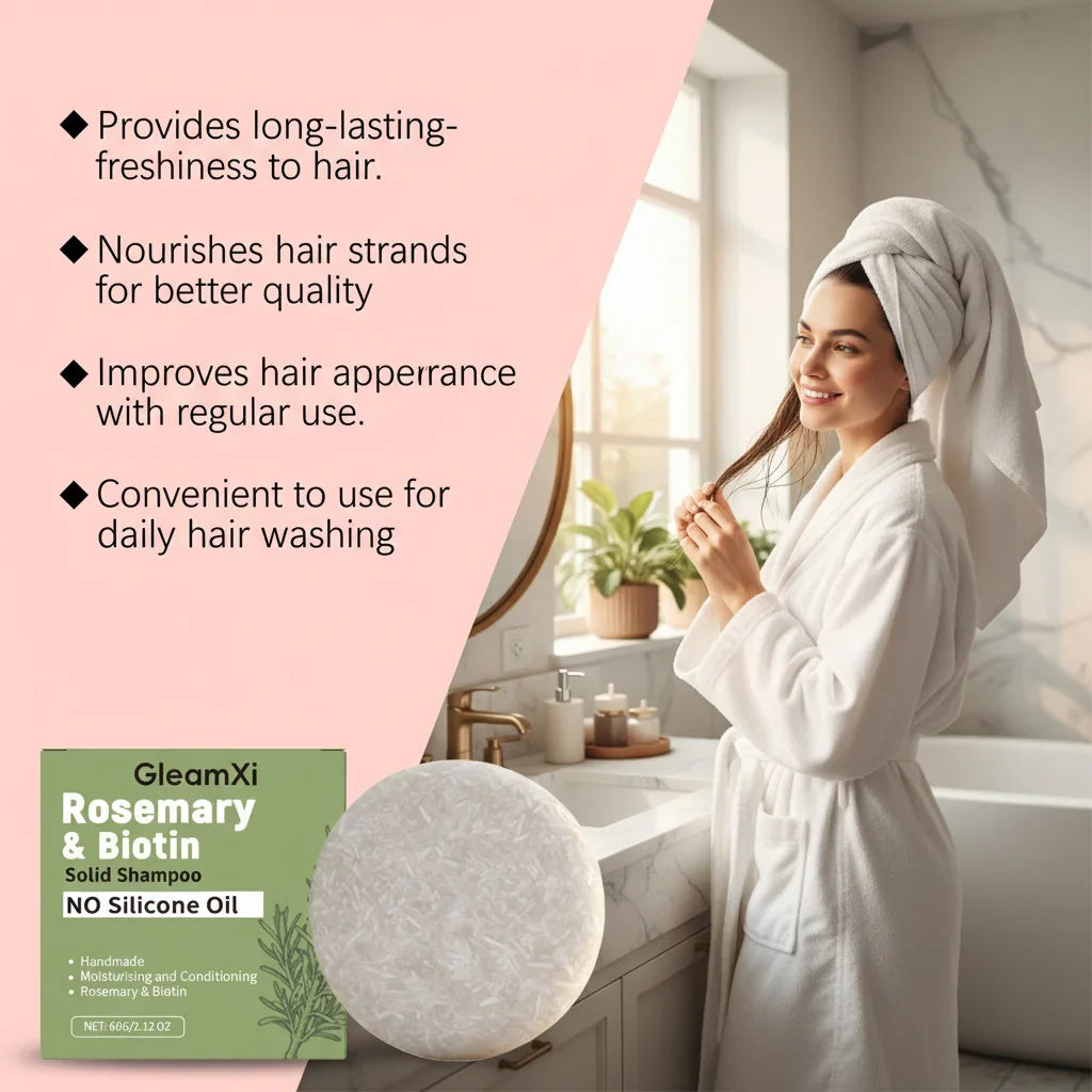 Rosemary Biotin Shampoo Soap Anti-hair Loss Fluffy Thickening
