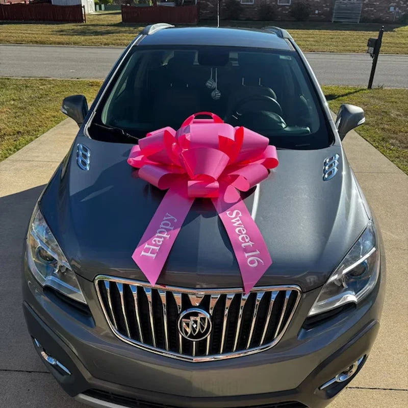 30 Inch Large Pink Car Bow – Sweet 16 Birthday Decoration