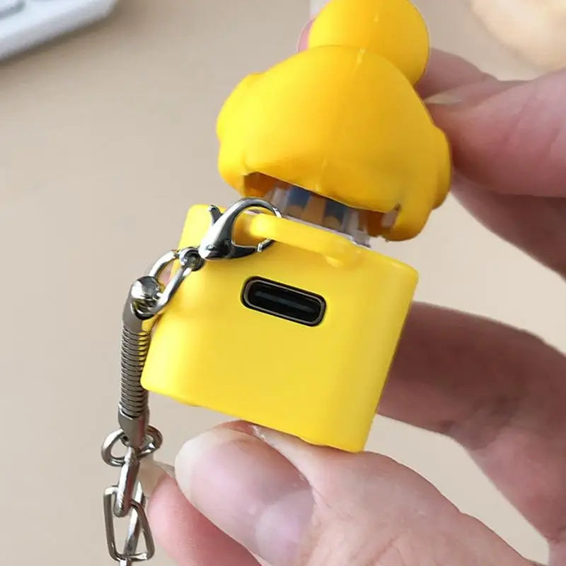 Keyboard Bag Charm Fidget Clicker Small Backpack Ornament Duck Shape