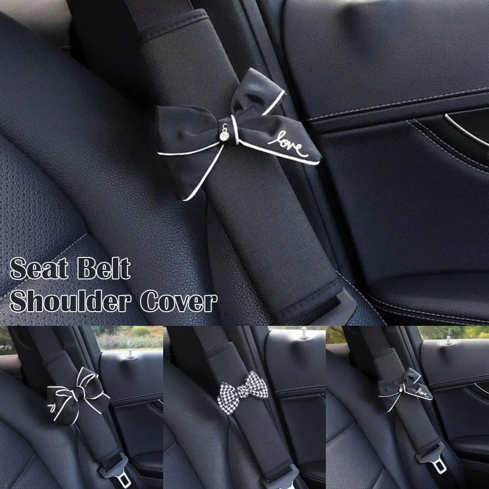 Cartoon Cute Seat Belt Shoulder Cover Bow Knot Car Decoration