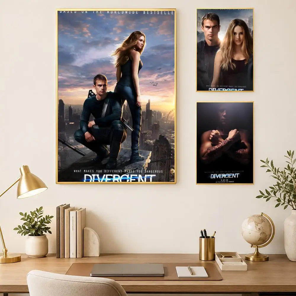 Divergent Movie HD Self-Stick PVC Wall Art Poster | Waterproof