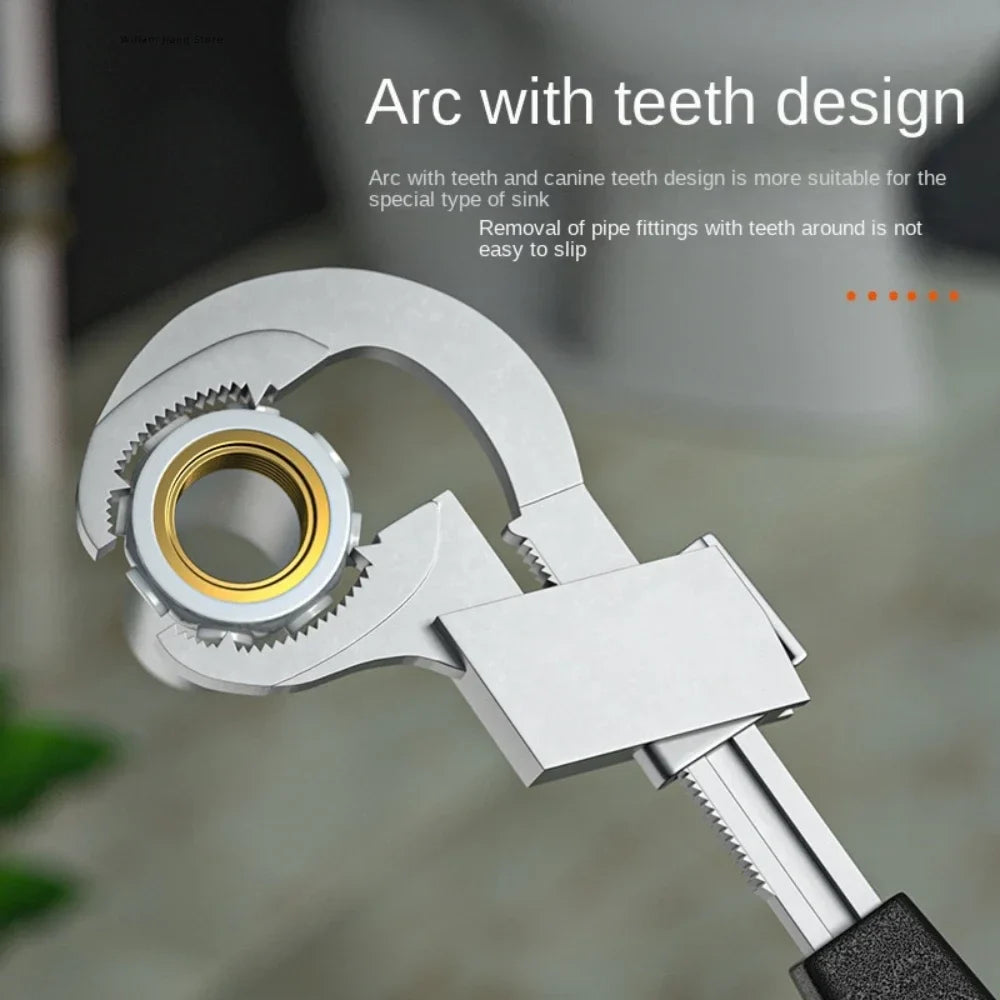 Adjustable Aluminum Alloy Bathroom Wrench | 270mm Pipe Tool