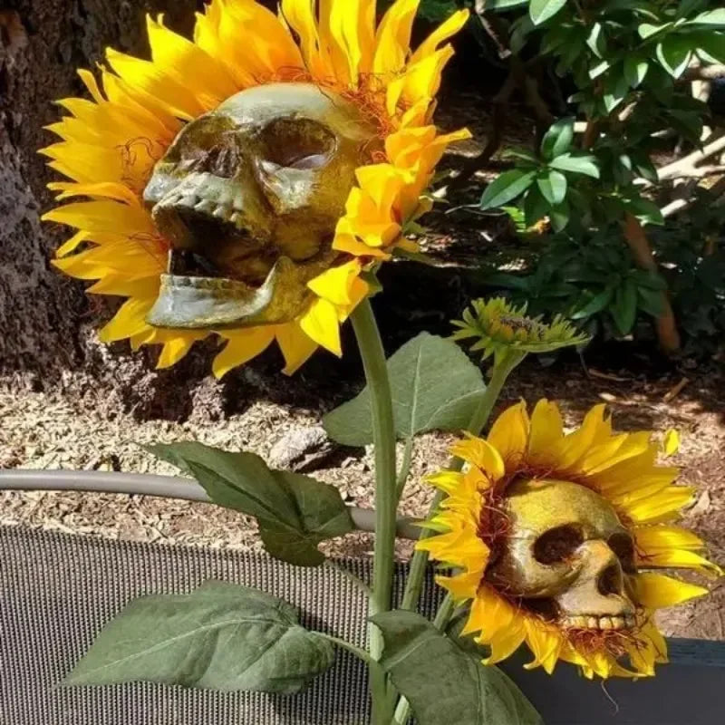 Halloween Horror Skull Sunflower Artificial Flower Gothic Festival