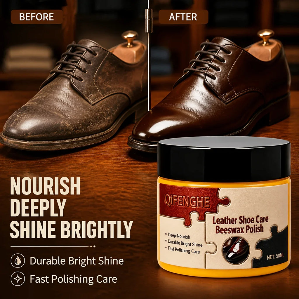 Beeswax Leather Shoe Polish 50ml – Shine, Condition & Protect