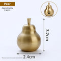 Apple-Shaped Brass Cabinet Knobs | Copper Drawer Pulls Pair