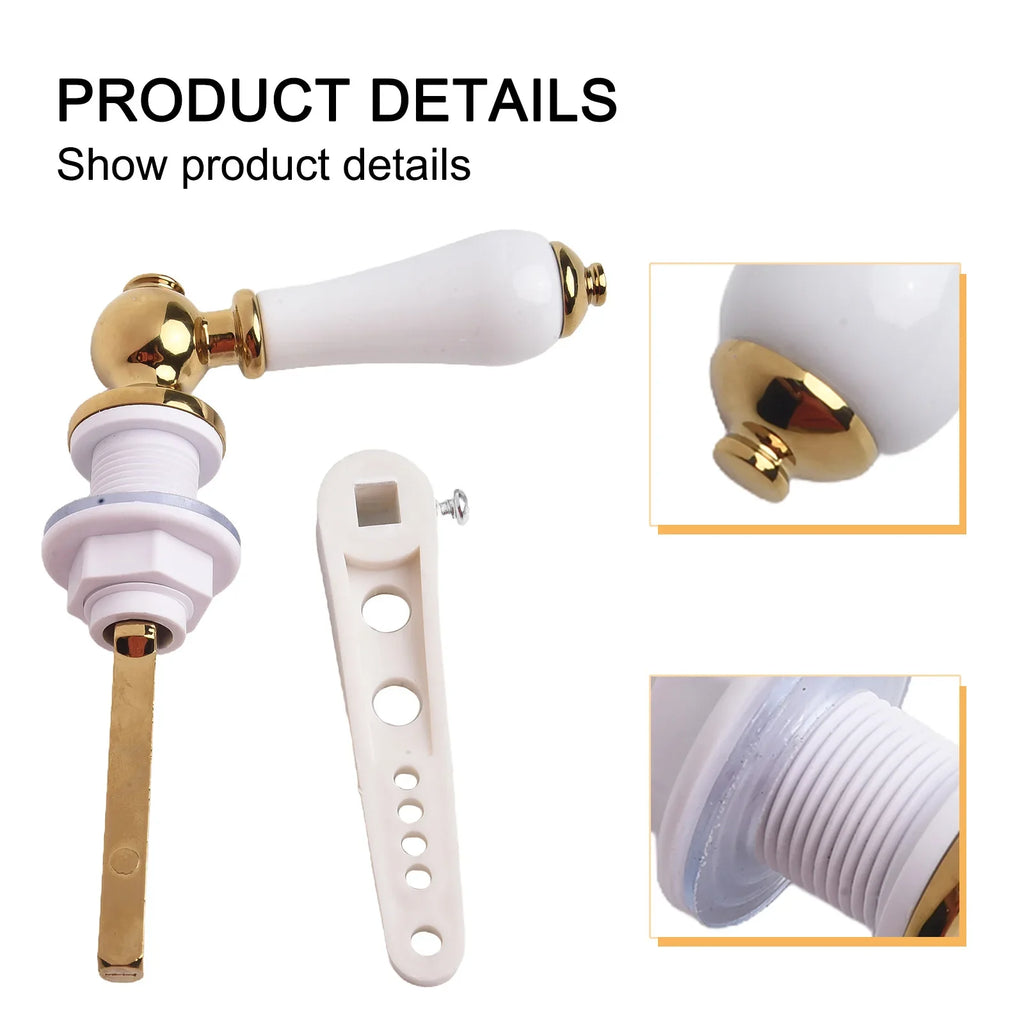 Gold Victorian Porcelain Toilet Cistern Flush Lever Handle