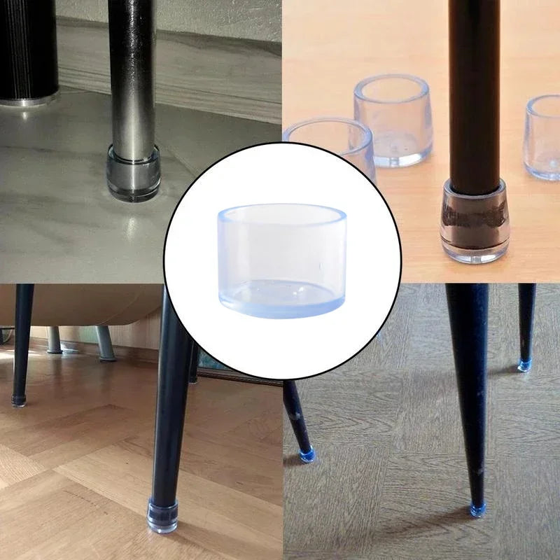 4-Pack Rubber Furniture Leg Caps – Anti-Scratch Floor Protectors