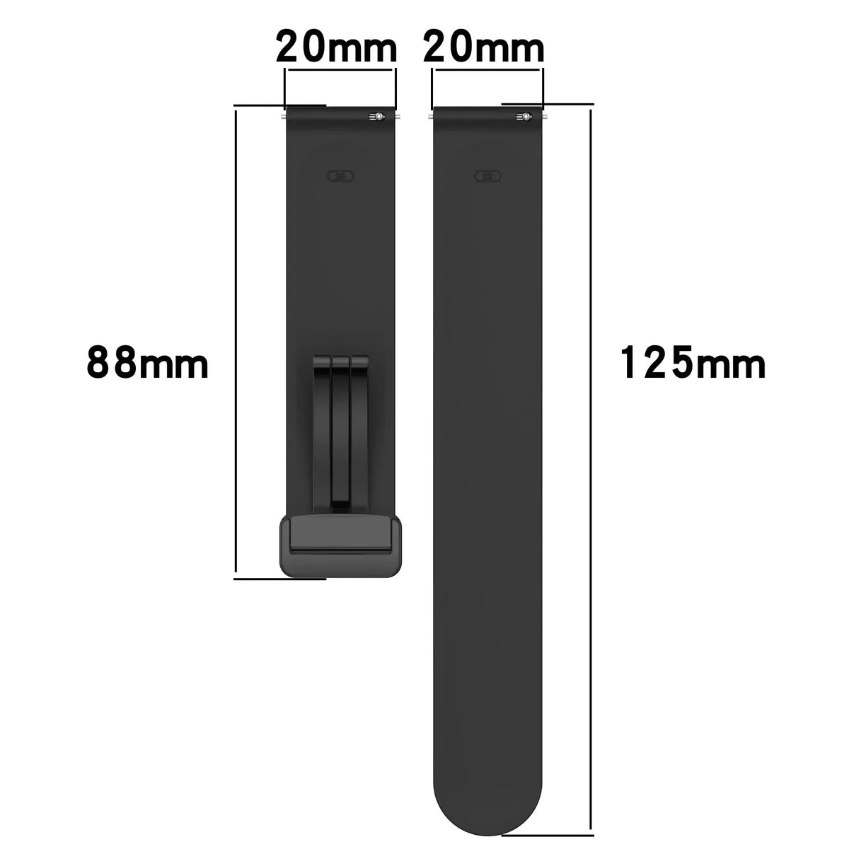 Silicone Watch Band 20mm/22mm – Xiaomi Samsung Huawei Strap