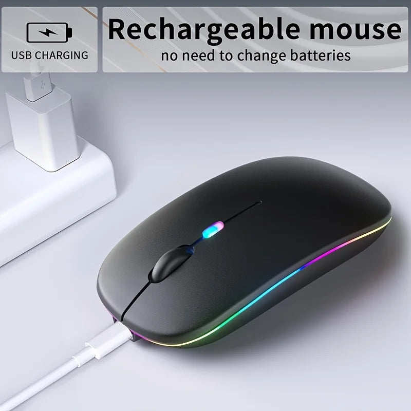 Wireless Mouse Slim Bluetooth-compatible Computer Mice Portable