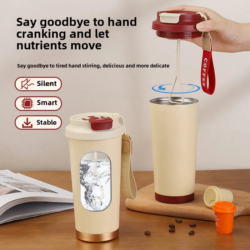 Stainless Steel Coffee Milk Leak Proof Stir Cup Outdoor Office