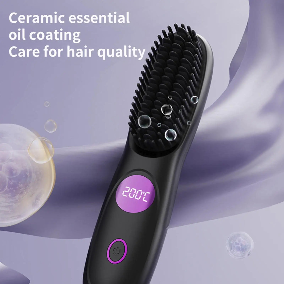Cordless USB Rechargeable Ceramic Hair Straightener Comb