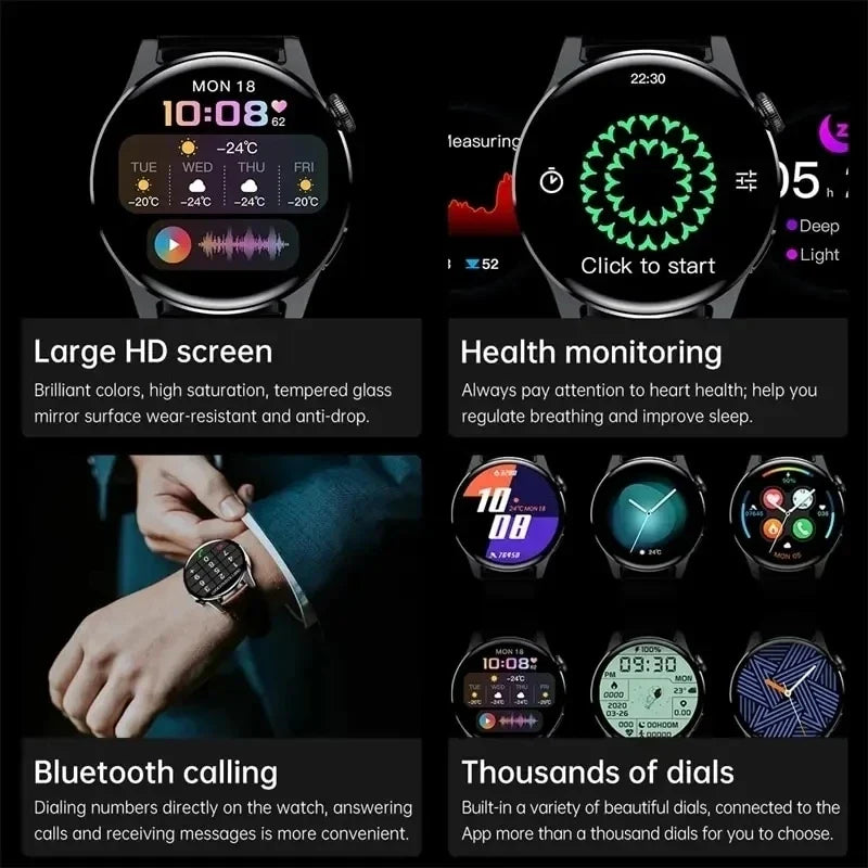 Bluetooth Smartwatch for Men – Heart Rate, Fitness & Calls