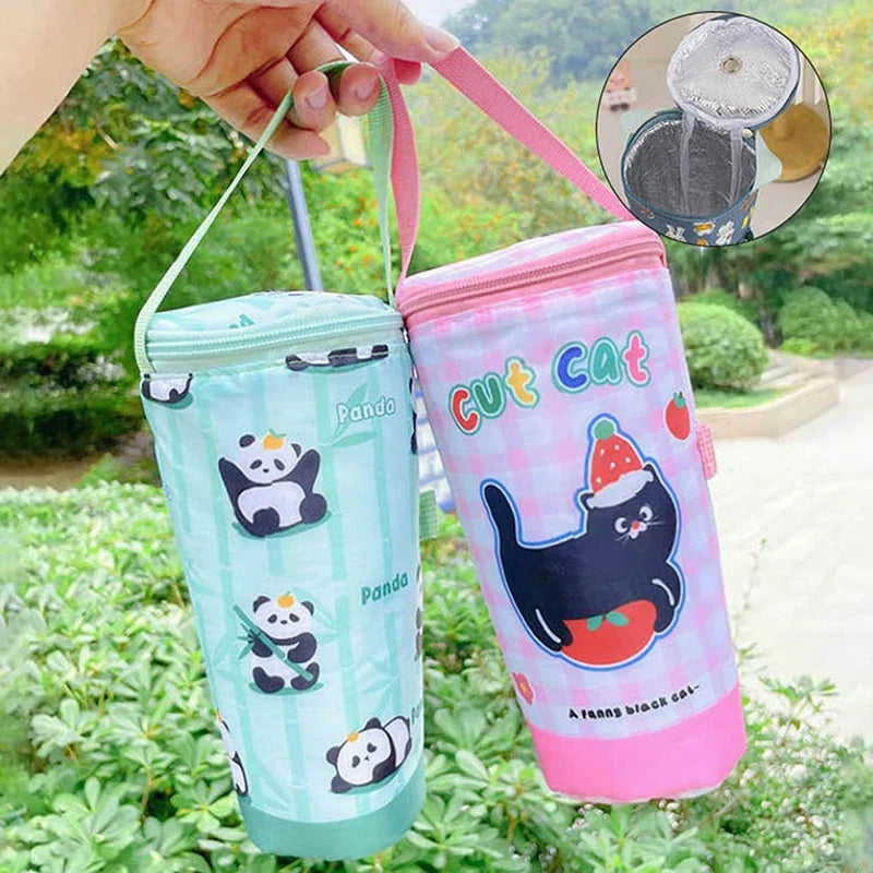 Insulated Cup Carrier Tote Bag – Oxford Cloth Tumbler Sleeve