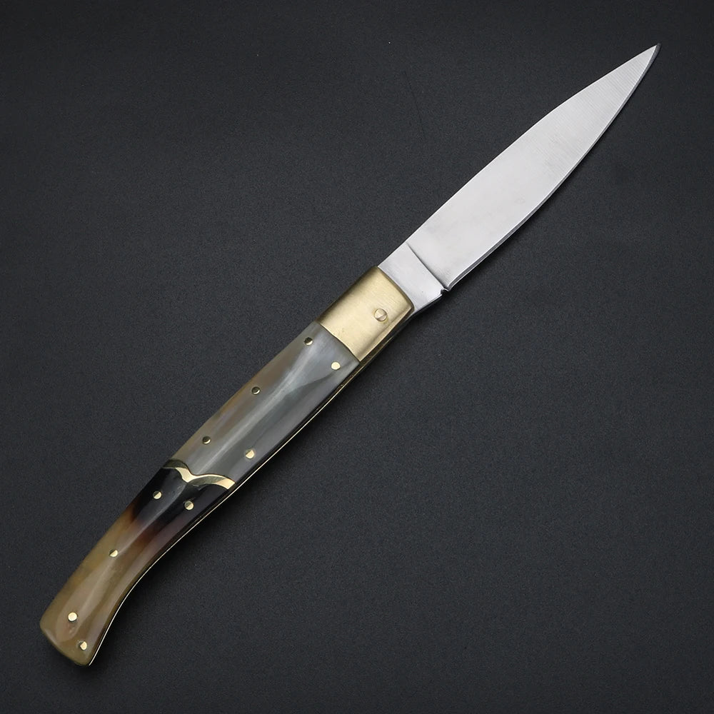 XUAN FENG Oxblood Folding Knife – D2 Steel Camping Pocket Knife