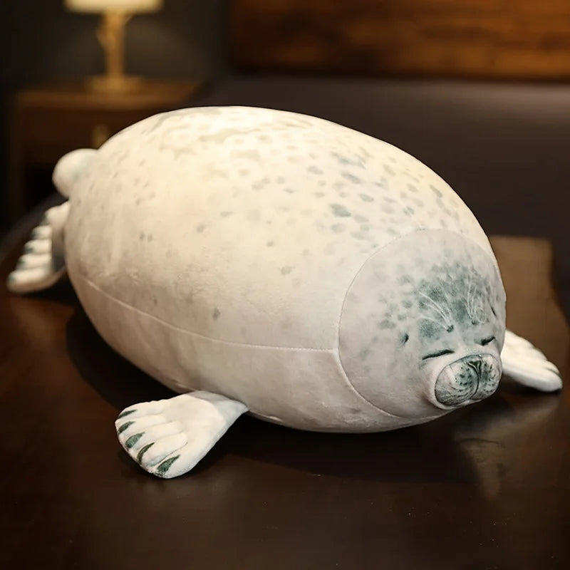 Angry Blob Seal Plush Pillow 30CM | Chubby Sea Lion Stuffed Toy