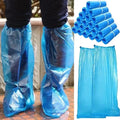 Disposable Waterproof Shoe Covers – Blue & Clear Plastic 10/20 Pc