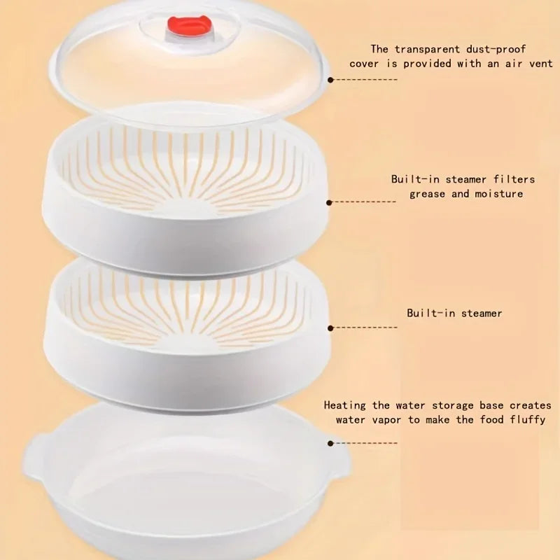 Microwave Steamer – Food Grade High Temp Cooking Tool