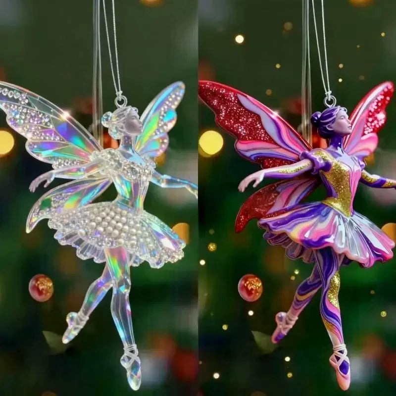 2D Acrylic Ballerina Pendant – Car Charm & Christmas Ornament