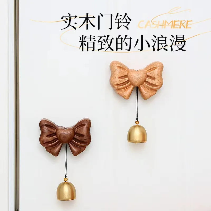 Simple Bow Door-style Wind Chime Copper Bell Reminder Dopamine