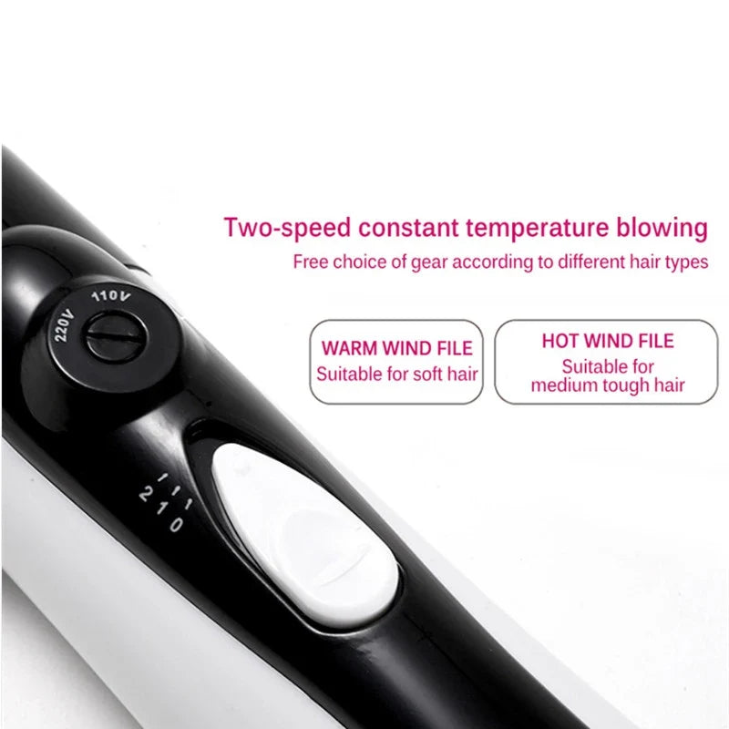 2-in-1 Hot Air Brush Hair Dryer & Straightener Volumiser